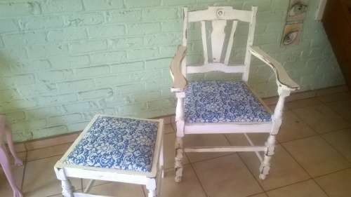 The NOT SO SHABBY CHAIR and matching STOOL